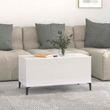 Vidaxl salontafel 90x44,5x45 cm bewerkt hout hoogglans wit