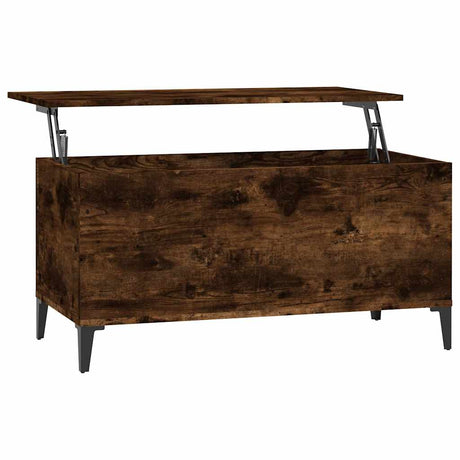 Vidaxl salontafel 90x44,5x45 cm bewerkt hout gerookt eikenkleurig