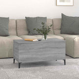 Vidaxl salontafel 90x44,5x45 cm bewerkt hout grijs sonoma eikenkleurig