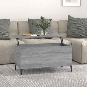 Vidaxl salontafel 90x44,5x45 cm bewerkt hout grijs sonoma eikenkleurig