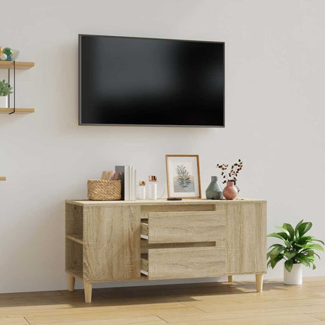 Vidaxl tv-meubel 102x44,5x50 cm bewerkt hout sonoma eikenkleurig