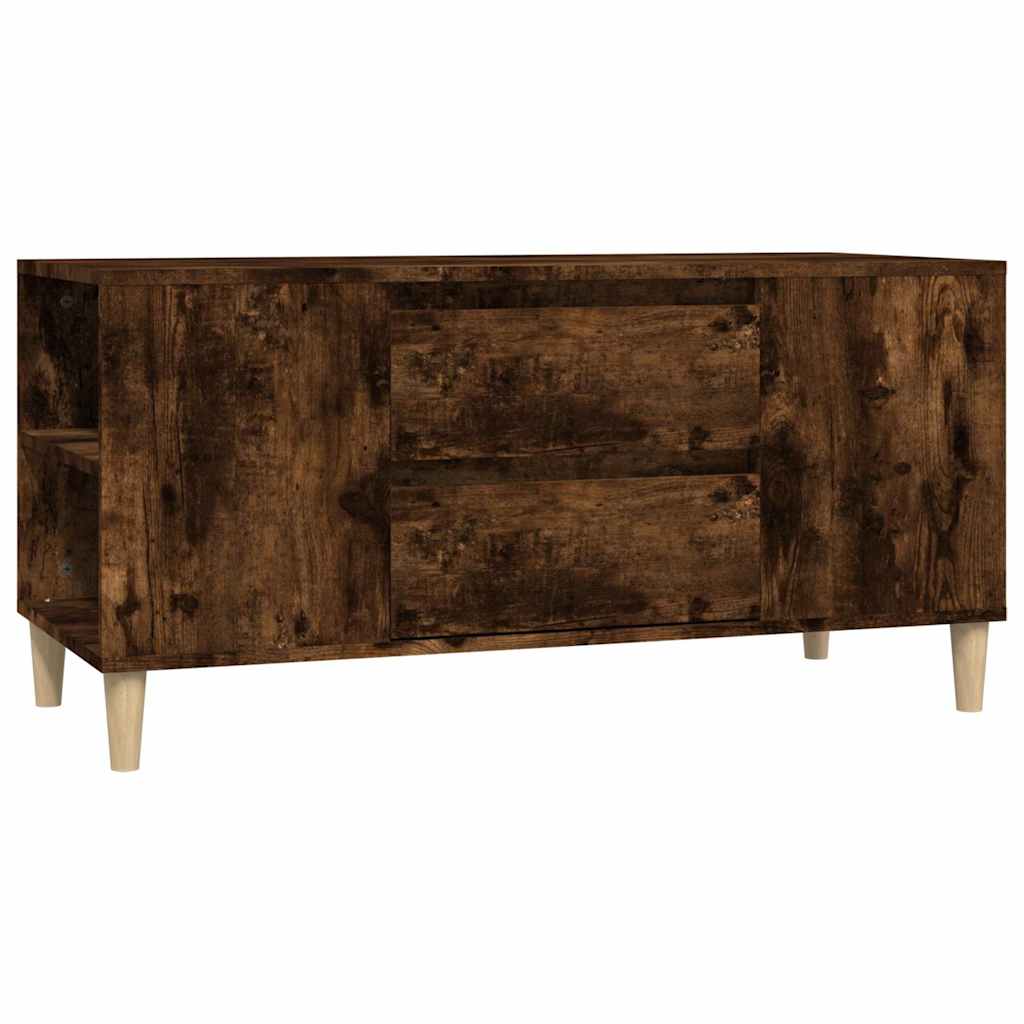 Vidaxl tv-meubel 102x44,5x50 cm bewerkt hout gerookt eikenkleurig