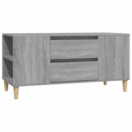 Vidaxl tv-meubel 102x44,5x50 cm bewerkt hout grijs sonoma eikenkleurig
