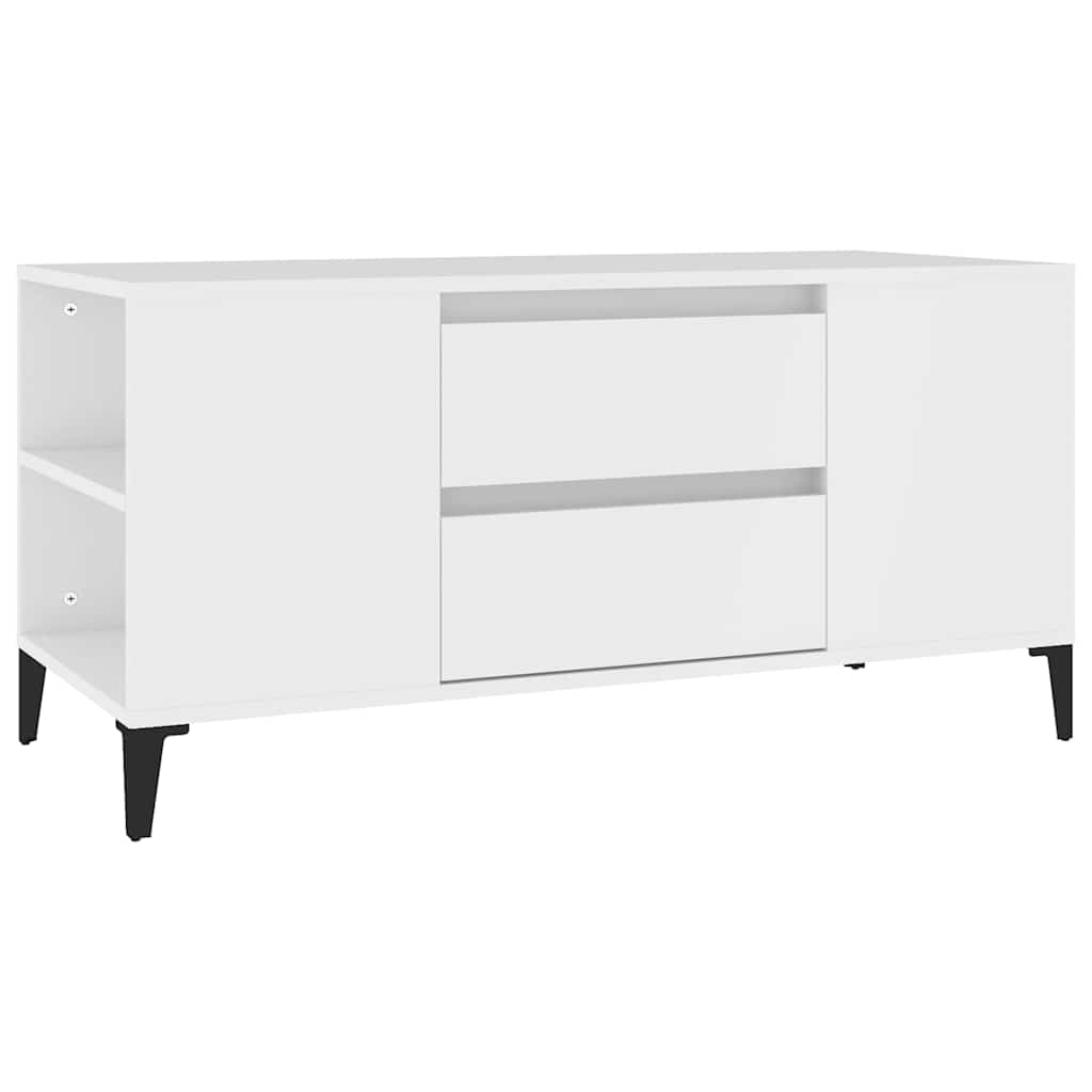 Vidaxl tv-meubel 102x44,5x50 cm bewerkt hout wit