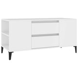 Vidaxl tv-meubel 102x44,5x50 cm bewerkt hout wit