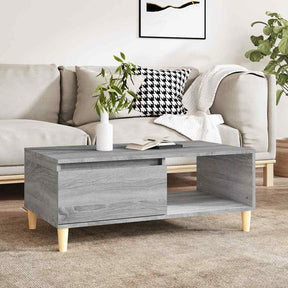 Vidaxl salontafel 90x50x36,5 cm bewerkt hout grijs sonoma
