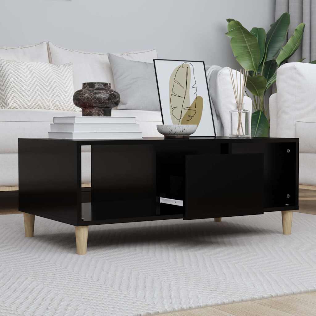 Vidaxl salontafel 90x50x36,5 cm bewerkt hout zwart