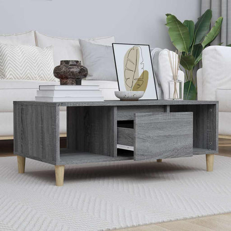 Vidaxl salontafel 90x50x36,5 cm bewerkt hout grijs sonoma
