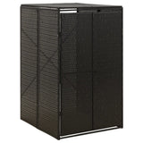 Stockage de conteneurs Vidaxl seulement 70x80x117 cm Poly Rattan Black