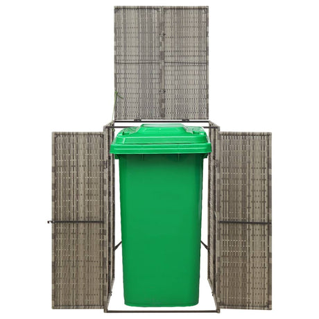 Vidaxl containerberging enkel 70x80x117 cm poly rattan grijs