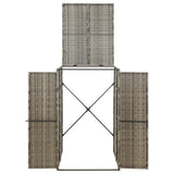 Vidaxl containerberging enkel 70x80x117 cm poly rattan grijs