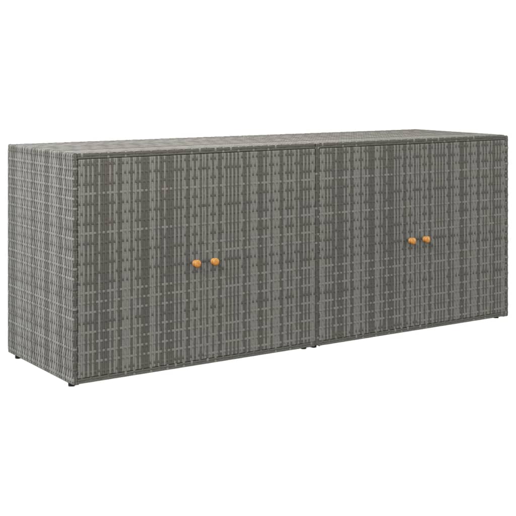 Vidaxl tuinkast 198x55,5x80 cm poly rattan grijs
