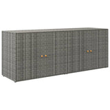 Vidaxl tuinkast 198x55,5x80 cm poly rattan grijs