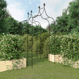 Vidaxl Garden Arches 2 PCS 120x38x260 cm stål svart