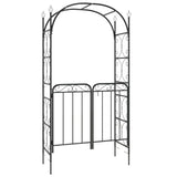 Vidaxl Garden Arch con porta 108x45x235 cm in acciaio nero