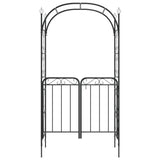 Vidaxl Garden Arch con porta 108x45x235 cm in acciaio nero