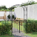 Vidaxl Garden Arch con porta 108x45x235 cm in acciaio nero