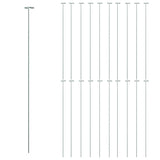 Vidaxl Plant Stakes 20 St 91 cm stål mørkegrønn