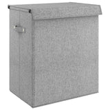 Vidaxl Laundry basket Collapsible 51x34.5x59 cm Artificial linen gray