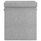 Vidaxl Lavandry Basket Plegable 51x34.5x59 cm de lino artificial gris