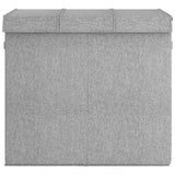 Vidaxl Lavaundry Basket Collapsible 64.5x34.5x59 cm in lino d'arte grigio