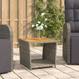 Vidaxl salontafel met houten blad poly ratten massief acaciahout grijs