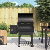 Vidaxl PelletBarbecue con piastra inferiore 94 cm di ferro nero