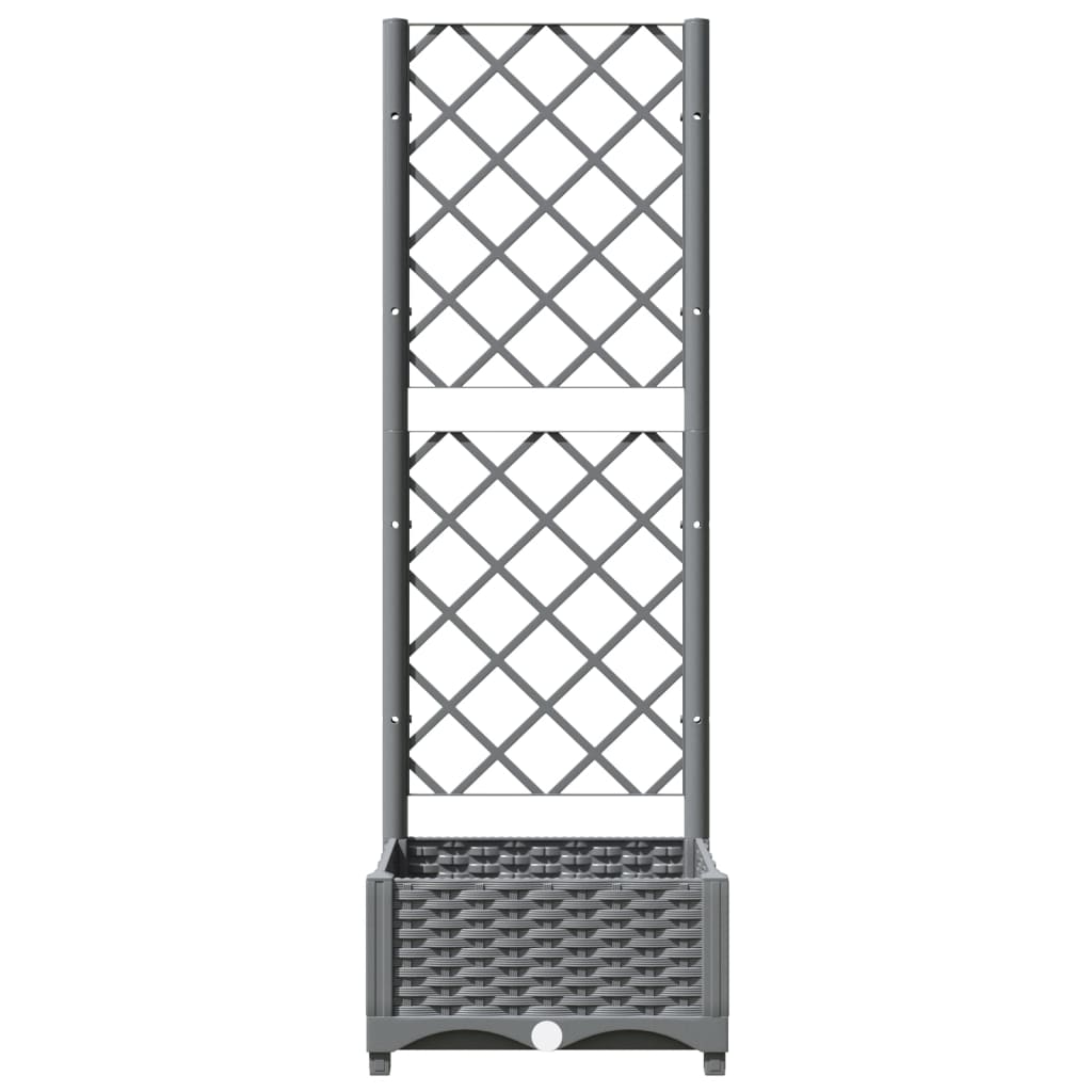 Vidaxl plantenbak met latwerk 40x40x121,5 cm polypropeen