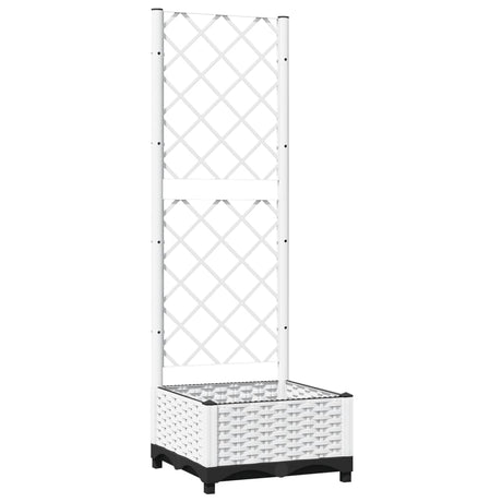 Vidaxl plantenbak met latwerk 40x40x121,5 cm polypropeen