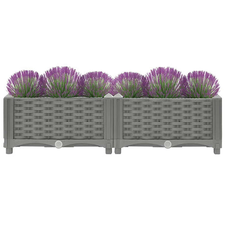 Vidaxl plantenbak verhoogd 80x40x23 cm polypropeen