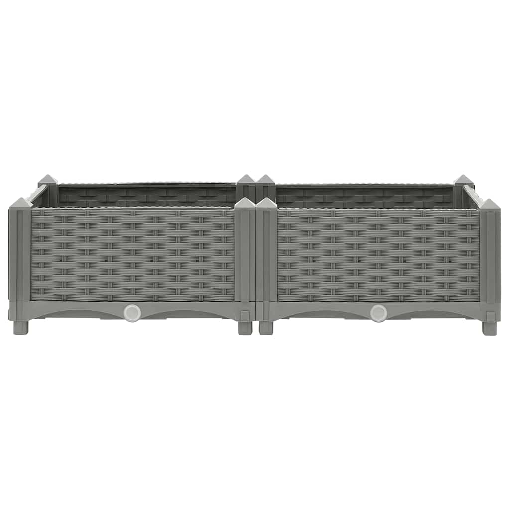 Vidaxl plantenbak verhoogd 80x40x23 cm polypropeen