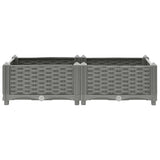 Vidaxl plantenbak verhoogd 80x40x23 cm polypropeen