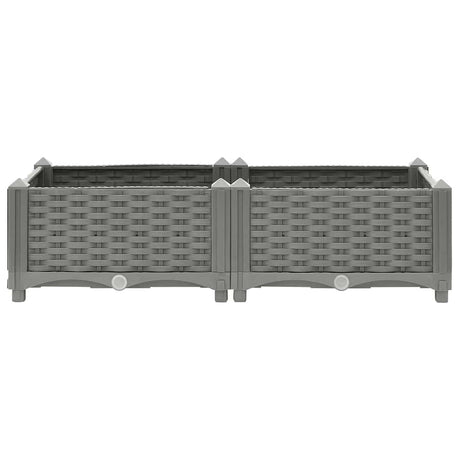 Vidaxl plantenbak verhoogd 80x40x23 cm polypropeen