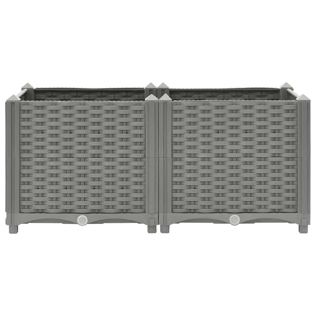 Vidaxl plantenbak verhoogd 80x40x38 cm polypropeen