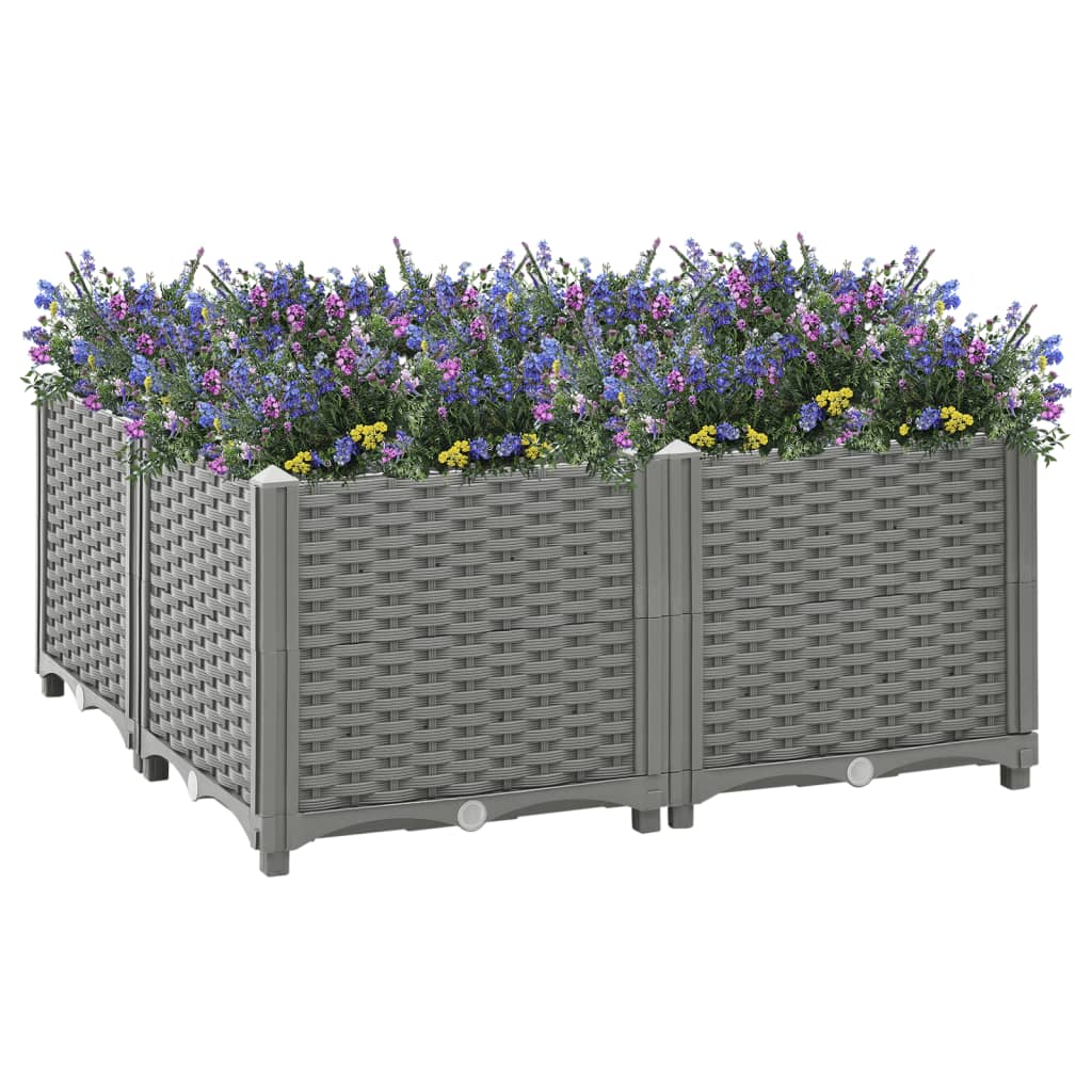 Vidaxl Planter erhéicht 80x80x38 cm Polypropylen