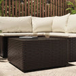 Vidaxl salontafel tuin vierkant 50x50x30 cm poly rattan bruin