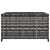 Vidaxl salontafel tuin vierkant 50x50x30 cm poly rattan grijs
