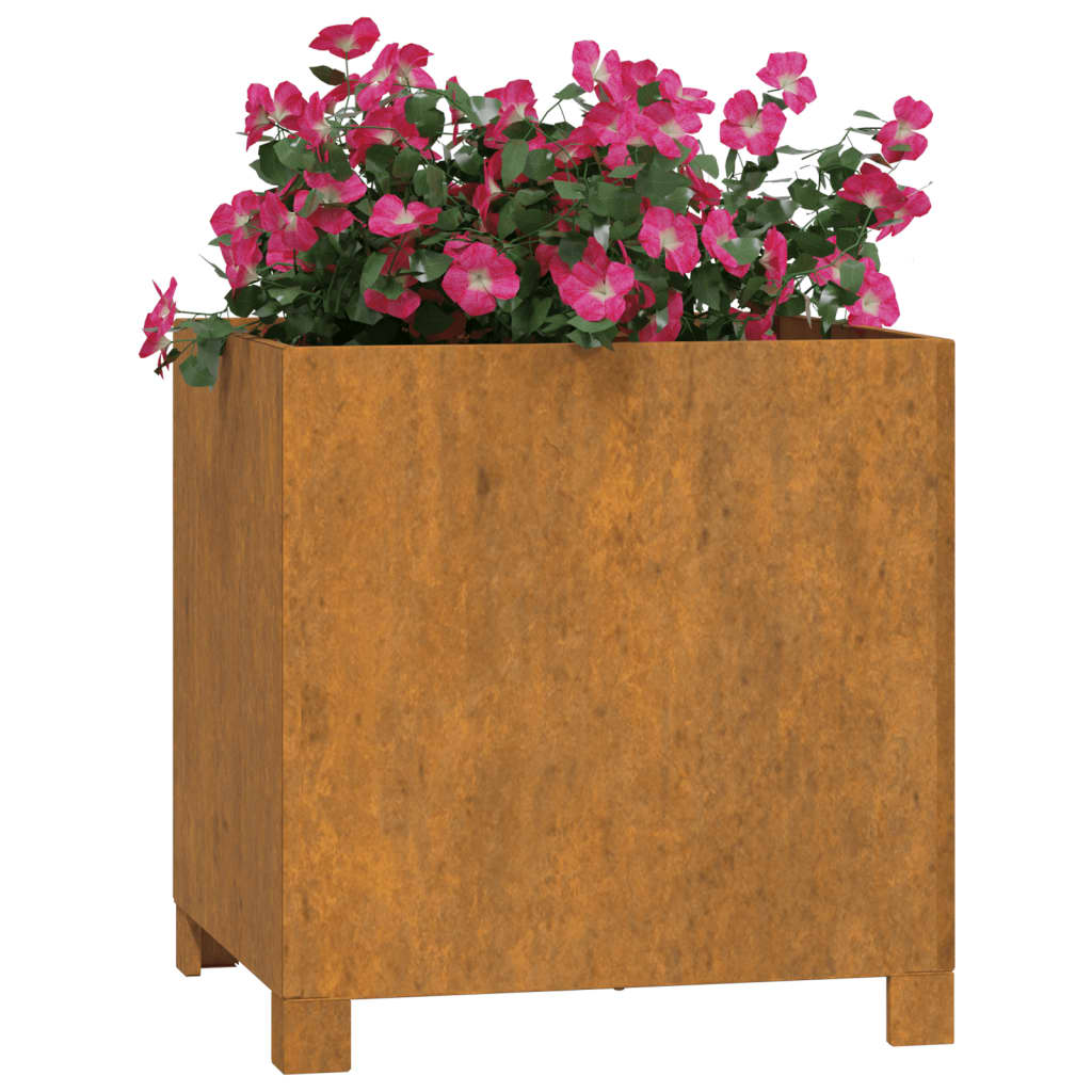 Vidaxl Planter s nohama rezavý 42x40x43 cm Cortenstaal