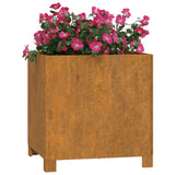 Vidaxl Planter s nohama rezavý 42x40x43 cm Cortenstaal