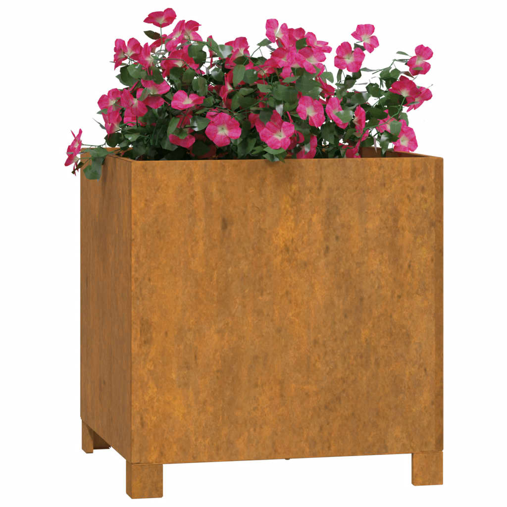 Vidaxl Planters med ben 2 St Rusty 42x40x43 cm Corten Steel