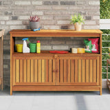 Vidaxl tuinwandtafel 110x35x75 cm massief acaciahout