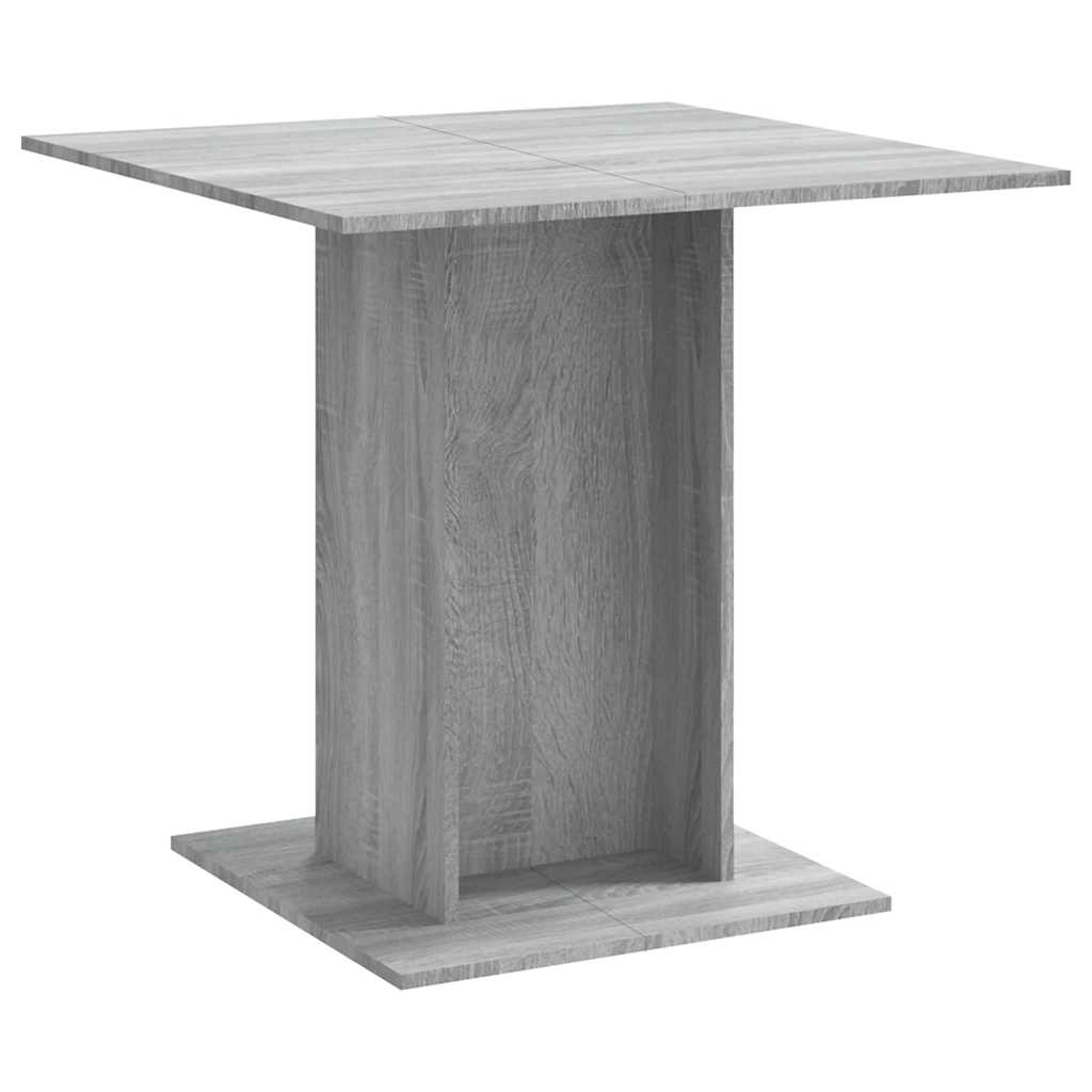 Vidaxl eettafel 80x80x75 cm bewerkt hout grijs sonoma eikenkleurig