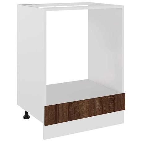 Vidaxl ovenkast lyon 60x46x81,5 cm bewerkt hout bruin eikenkleur
