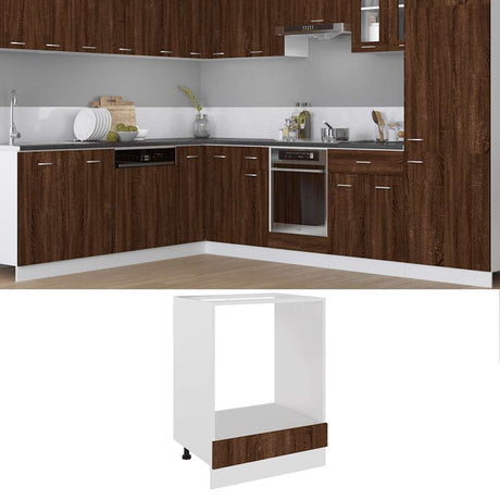 Vidaxl ovenkast lyon 60x46x81,5 cm bewerkt hout bruin eikenkleur