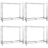 Vidaxl Tire racks 2-layer 4 pcs 110x40x110 cm steel silver colored