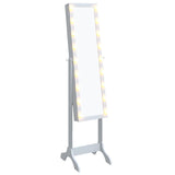 Vidaxl Specchio staccato con LED 34x37x146 cm bianco