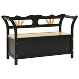 Vidaxl bankje 107x45x75,5 cm massief vurenhout zwart