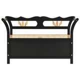 Vidaxl bankje 107x45x75,5 cm massief vurenhout zwart