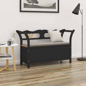 Vidaxl bankje 107x45x75,5 cm massief vurenhout zwart