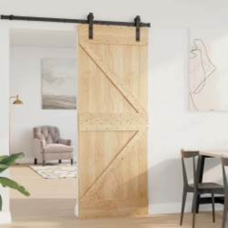 Vidaxl deur narvik 80 x 210 cm massief grenenhout (niet-behandeld)